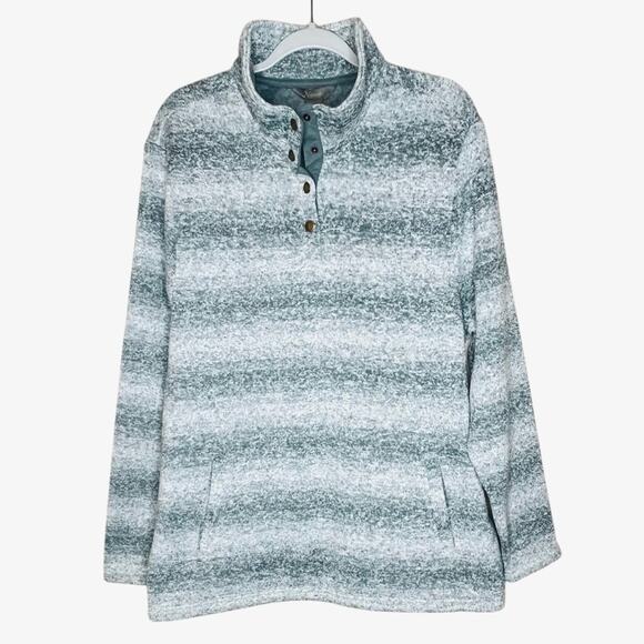 NWT Natural Reflections Bass Pro Cabelas Mens XL Ombré Snap Neck Gorpcore - Picture 1 of 9